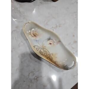 Vintage RS Germany Celery Dish Porcelain Reinhold Schlegelmilch Flowers